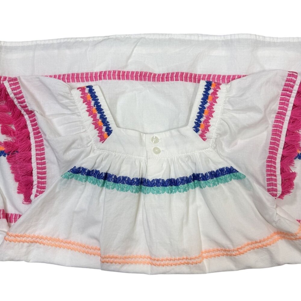 NWOT Cat & Jack Toddler Girl 5T Tassel Embroidered Palm Summer Dress Pink White - Picture 5 of 8